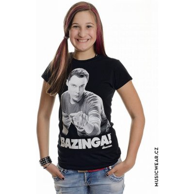 Big Bang Theory tričko Sheldon Says BAZINGA Girly dámské – Zboží Dáma