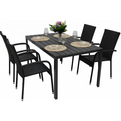 DEOKORK Zahradní ratanová sestava SIENA 1+4 stůl 150x90 cm – Zboží Dáma