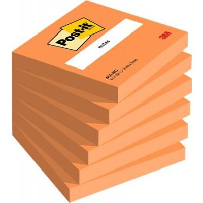 3M POSTIT Samolepicí blok poznámkových lístků, 76 × 76 mm, 6 × 100 listů, 3M POST-IT, oranžový 7100172735 – Hledejceny.cz