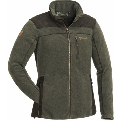 Mikina Pinewood Diana Exclusive Ladies Olive melange/Suede brown – Zboží Dáma