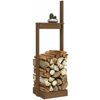 zahrada-XL Stojan na dřevo medově hnědý 33,5x30x110 cm masivní borovice – HobbyKompas.cz