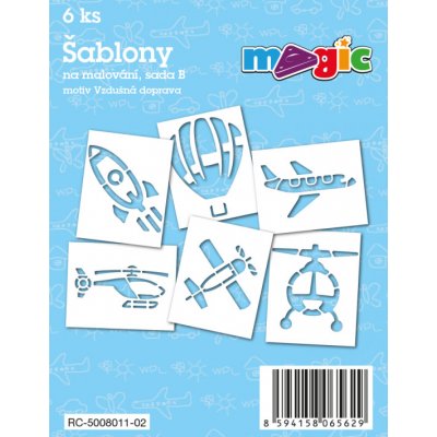 Šablony Magic sada B Vzdušná doprava 6 ks 801 – Zboží Dáma