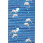 Nese plastik Aquamat 457 delfíni měsíc modrá 65 x 100 cm – Zboží Dáma