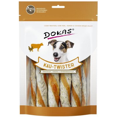 Dokas Kau-Twister hovězí kůže, bachory a kuřecí prsní filet 3 x 200 g