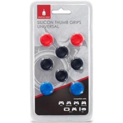 Spartan Gear Grips - univerzální, 8 ks, černé/červené/modré PC, PS3, PS4, PS5, Wii, WiiU, X360, X1, SWITCH – Zboží Mobilmania
