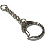 Kroužek na klíče s řetízkem, 32x3,5mm, Ni – Sleviste.cz