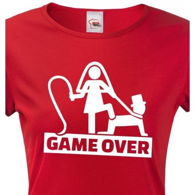 Bezvatriko.cz Canvas 0518 tričko na rozlučku Game Over 3 Červená – Zboží Mobilmania