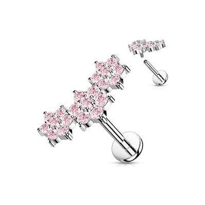 Šperky4U piercing do brady s kytičkami LB1102P-1206 – Zbozi.Blesk.cz