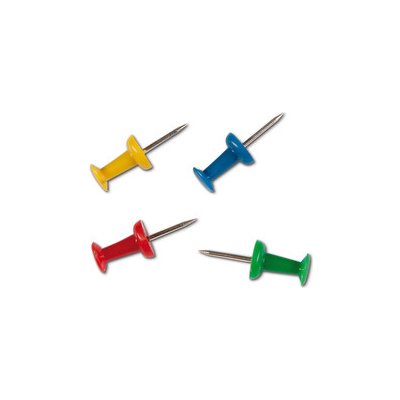 Mapové špendlíky CONCORDE, dóza 100ks, barevné – Hledejceny.cz