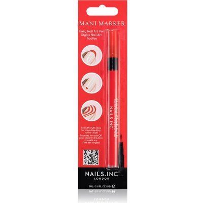 Nails Inc. Mani Marker zdobicí lak na nehty v aplikačním peru odstín Red 3 ml – Zboží Mobilmania