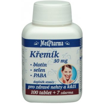 MedPharma Křemík 30 mg + Biotin + Paba 107 tablet