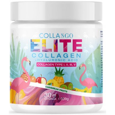 Collango ELITE KOLAGEN + kyselina hyaluronová Kolagen typu I, II, III, V karibské ovoce 339g – Hledejceny.cz