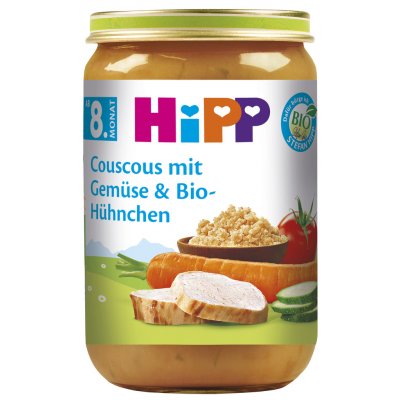 HiPP Bio Kuskus se zeninou a kuře 220 g – Zboží Dáma
