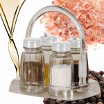 Practic SADA 4 KOŘENÍKŮ SOLNIČKA PEPŘENKA NA TEKUTINY KOŠÍK 50 ml – Zbozi.Blesk.cz