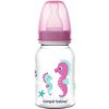 Láhev a nápitka Canpol babies láhev s potiskem Love & Sea růžová 120 ml