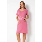 Noční košile ke kojení 21304 Mama Love Pink – Zboží Mobilmania