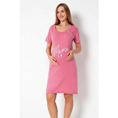 Noční košile ke kojení 21304 Mama Love Pink – Zboží Mobilmania