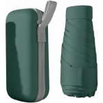 Skládací mini deštník s pevným pouzdrem zelený – Zboží Mobilmania