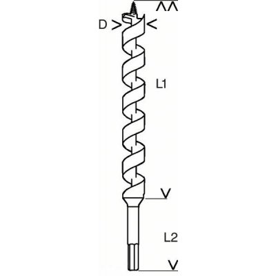 Hadovitý vrták, šestihranný 22 x 385 x 450 mm, d 11,1 mm BOSCH 2608597647 – Hledejceny.cz