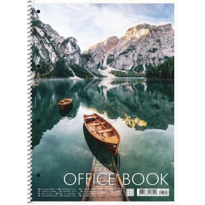 SHKOLYARYK Spirálový sešit Office book mix A4 linkovaný