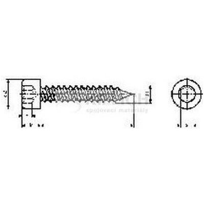 šroub do plechu 4.8x32 A2 NEREZ imbus DIN 912 Art:9051 – Zboží Mobilmania