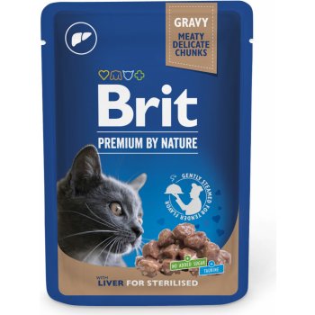 Brit Premium Cat Pouches Liver for Sterilized 100 g