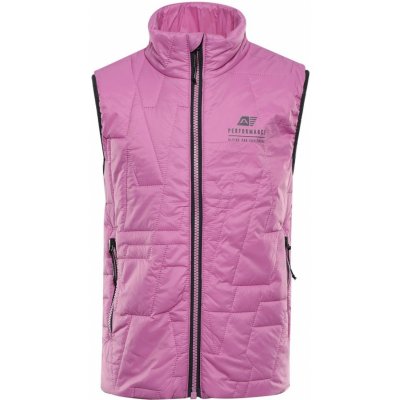 Alpine Pro Berfo dětská ultralehká vesta s impregnací růžová – Sleviste.cz