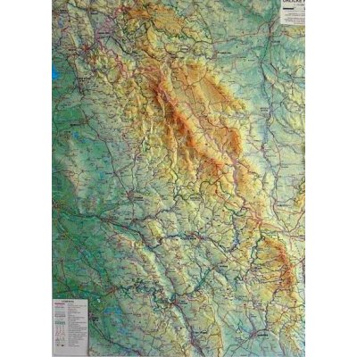 Orlické hory - reliéfní nástěnná mapa - 1:75 000 – Zboží Mobilmania