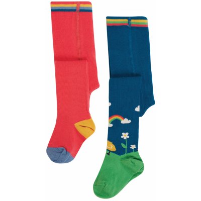 Frugi dětské punčocháče Jednobarevné a louka s duhou – Zboží Dáma