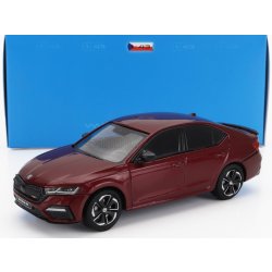 ŠKODA OCTAVIA IV RS SEDAN 2020 -ABREX Červená Hotchilli Metalíza 1:43