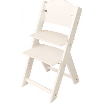 Sedees dřevěná rostoucí židle bílá bílé bočnice