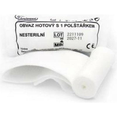 Steriwund Obvaz hotový s 1 polštářkem STERI-HOLD, 8 x 4 cm, polštářek 8 x 10 cm, nesterilní – Zboží Dáma