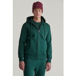 Gant REG TONAL SHIELD FULL ZIP HOODIE zelená