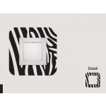 Nalepte.cz samolepka na zeď Rámeček na vypínač zebra, rozměry 15 x 15 cm – Hledejceny.cz