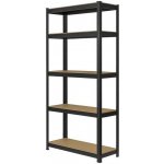 Vyprodej-Regalu.cz Regál 1800 x 1200 x 300 mm 5 polic černý – Hledejceny.cz