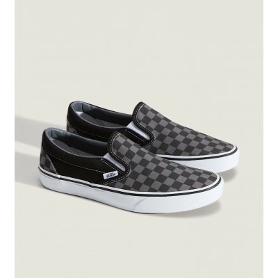 Vans classic Slip On black/pewter checkerboard – Zboží Dáma