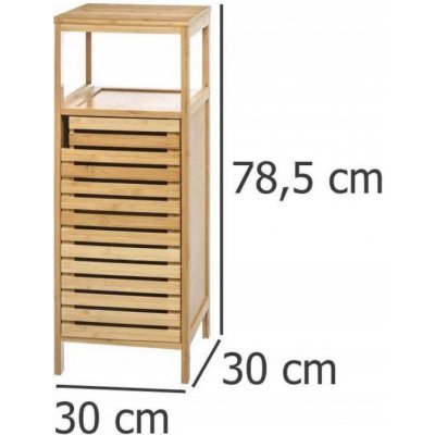 Bambusový REGAL KOUPELNA SLUŽBA 30x30x78 – Zboží Mobilmania