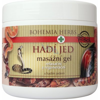 Bohemia Herbs Hadí jed masážní gel se syntetickým hadím jedem 600 ml – Zboží Mobilmania