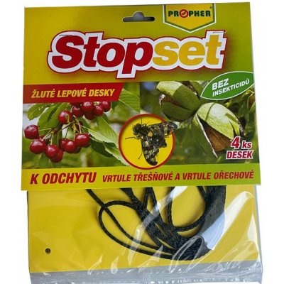 AgroBio STOPSET desky žluté 20x20 cm vrtule 4 ks