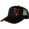 Rybářská kšiltovka, čepice, rukavice Fox Kšiltovka Black & Orange Trucker Cap
