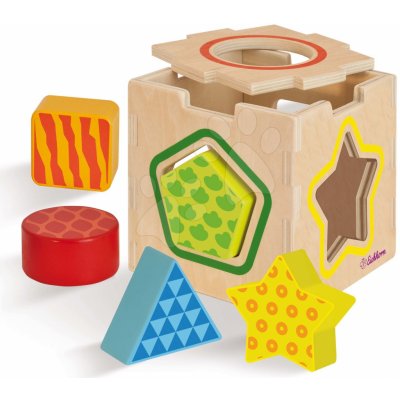 Eichhorn didaktická kostka Color Shape Sorting box s 5 vkládacími tvary – Zbozi.Blesk.cz