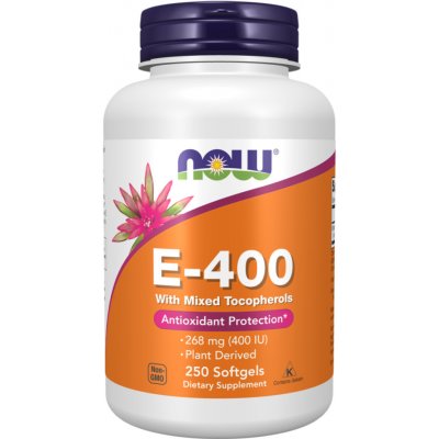 Now Foods Vitamin E-400 D-Alpha Tocopheryl 250 kapslí – Hledejceny.cz