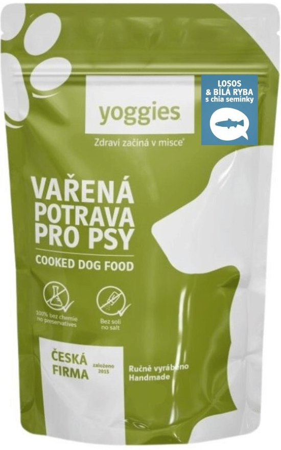 Yoggies losos a bílá ryba s chia semínky a kloubní výživou 650 g