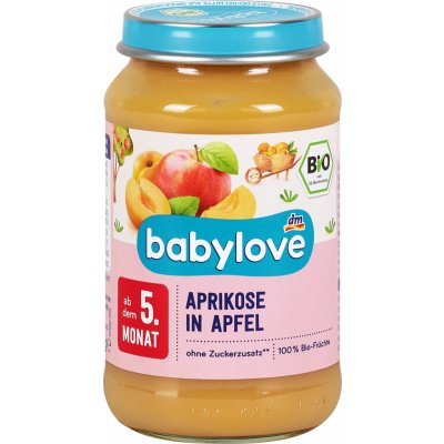 Babylove Bio příkrm jablko & meruňka 190 g