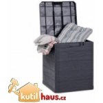 Aldotrade Box na polstry Woody 90l Hnědá – Zboží Dáma