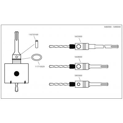 Wolfcraft Wolfcraft dutá vrtací korunka s upínacím trnem SDS-plus pr. 76 mm 5460000