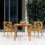 OMAXI 107881 Zahradní stůl 85 x 85 x 75 cm masivní akáciové dřevo – Hledejceny.cz