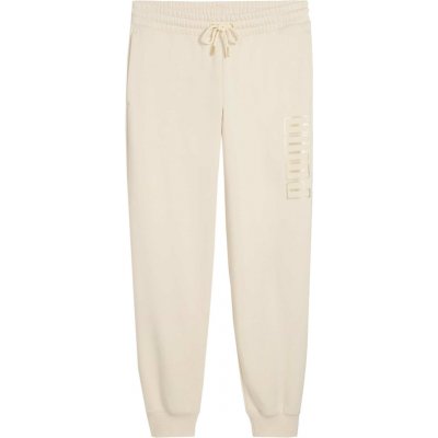 Dámské tepláky Puma MAXIMAL METALLIC COMFORT FL Béžová – Zboží Dáma