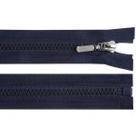 Kostěný zip No 5 délka 80 cm s ozdobným jezdcem, malé, 330 modrá tmavá – Zboží Dáma