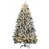 Vánoční stromek zahrada-XL Umělý sklápěcí vánoční stromek s 300 LED a koulemi 180 cm